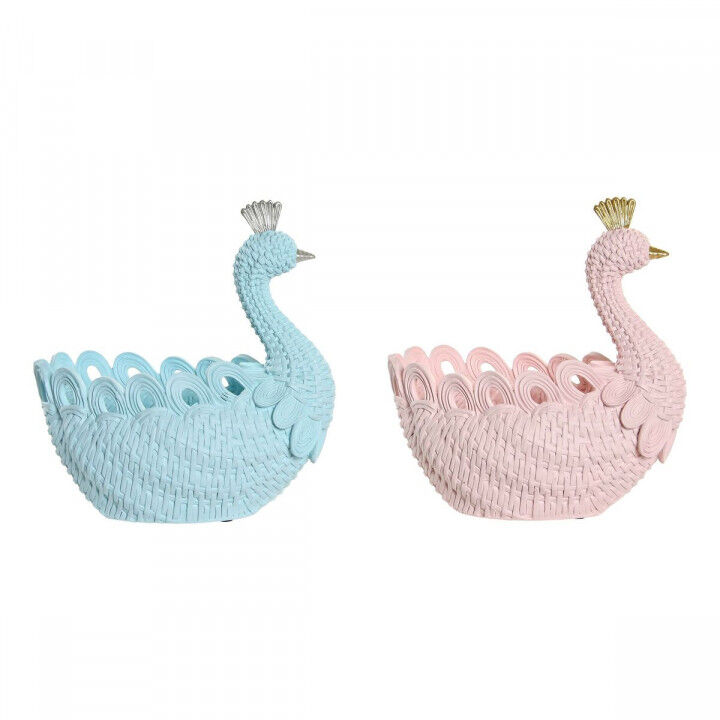 Svuotatasche DKD Home Decor Resina Alluminio Romantico 23 x 14,3 x 23 cm (2 Unità)