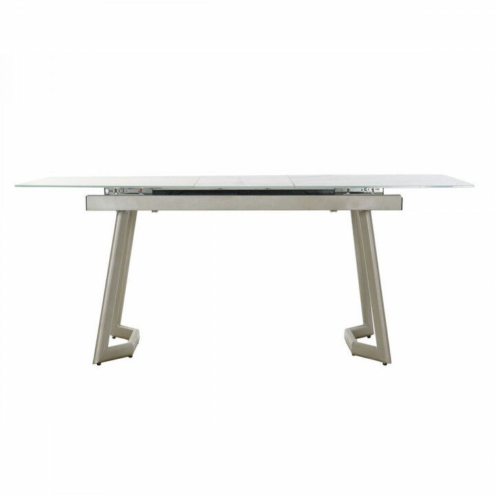 Dining Table DKD Home Decor Crystal Golden Metal White (140 x 80 x 76 cm)