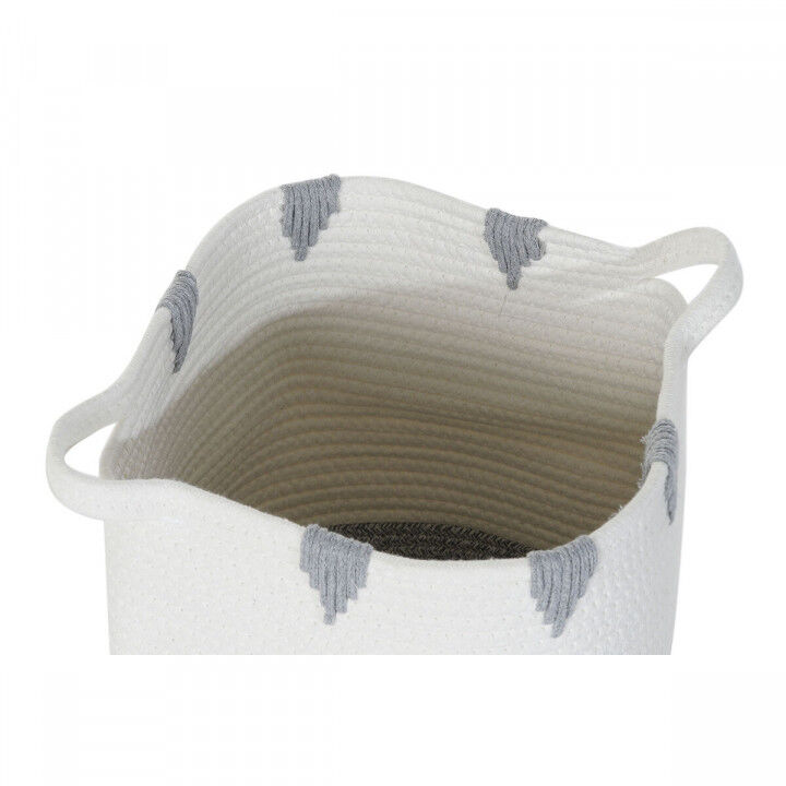 Mandenset DKD Home Decor Wit Zwart Grijs Mosterd (3 Stuks)