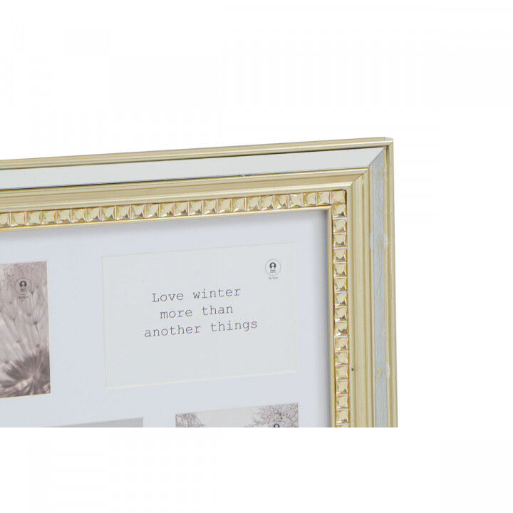 Fotolijsten DKD Home Decor Luxury 46,5 x 2 x 40 cm Kristal Zilverkleurig Gouden polyestyreen Traditioneel (2 Stuks)