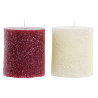 Candle DKD Home Decor Christmas (9 x 9 x 10 cm) (2 Units)