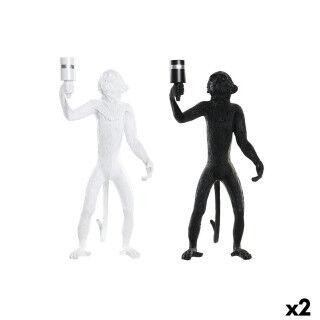 Bureaulamp DKD Home Decor 31 x 34 x 55 cm Zwart Wit Hars 220 V 50 W (2 Stuks)