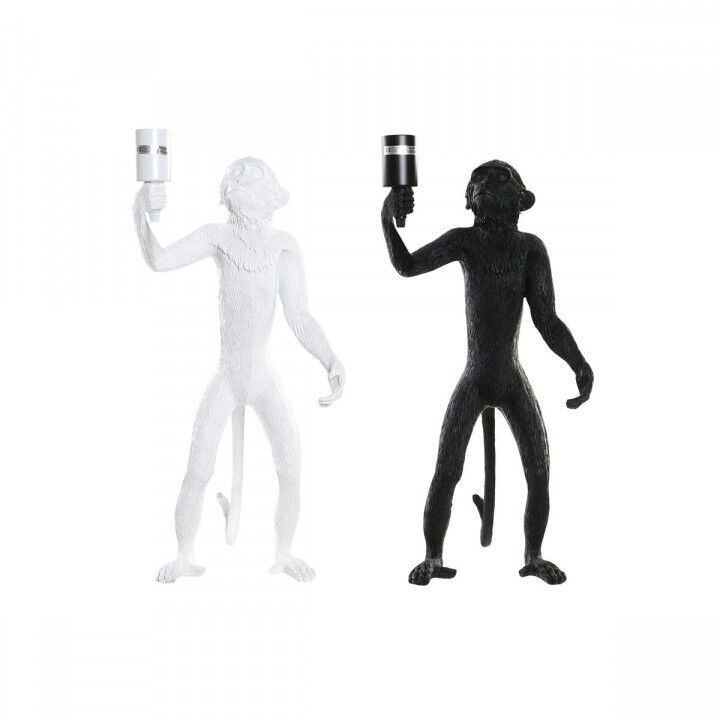 Tischlampe DKD Home Decor 31 x 34 x 55 cm Schwarz Weiß Harz 220 V 50 W (2 Stück)