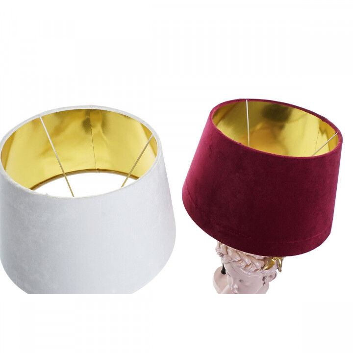 Lampada da tavolo DKD Home Decor Rosso Resina Rosa chiaro 220 V 50 W 30 x 30 x 49 cm (2 Unità)