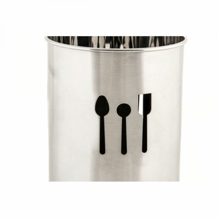 Cutlery basket DKD Home Decor Silver Stainless steel 10 x 10 x 18 cm
