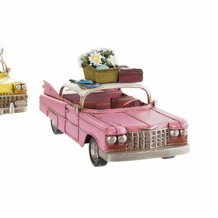 Decoratieve figuren DKD Home Decor Geel Blauw Groen Roze Auto Vintage 25,8 x 10,5 x 9,5 cm (4 Stuks) (4 Onderdelen)