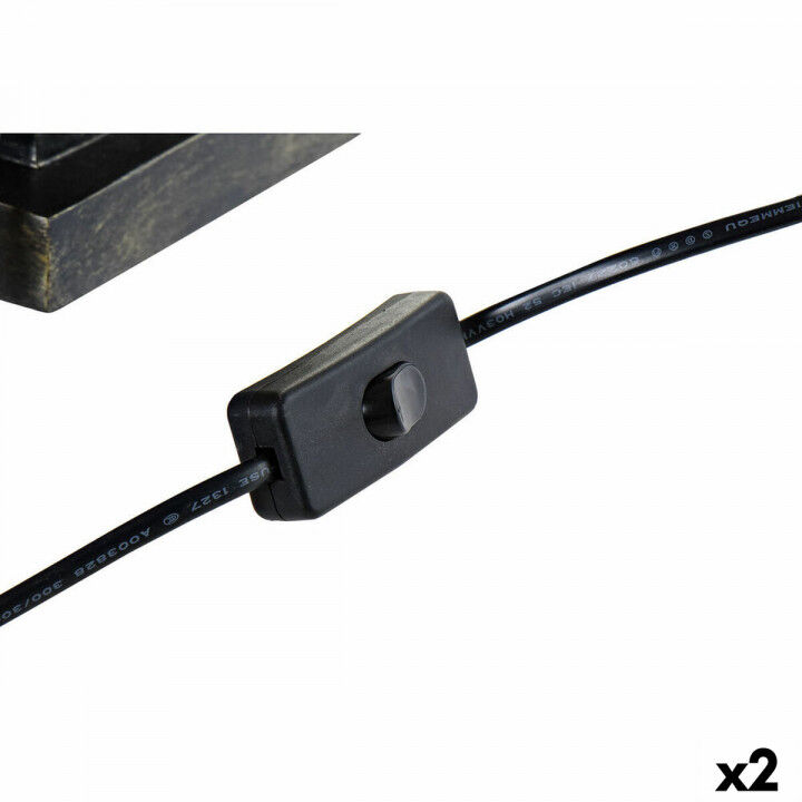 Tischlampe DKD Home Decor 32,5 x 30 x 60 cm Schwarz Beige Gold Metall Harz 220 V 50 W (2 Stück)