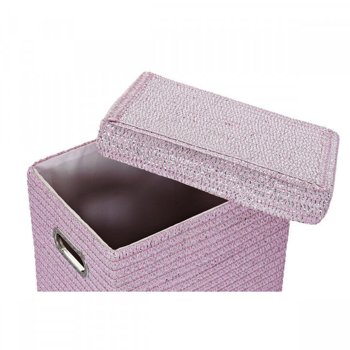 Cestino Multiuso DKD Home Decor Rosa Argentato polipropilene 44 x 36 x 50 cm 4 Kg 5 Pezzi