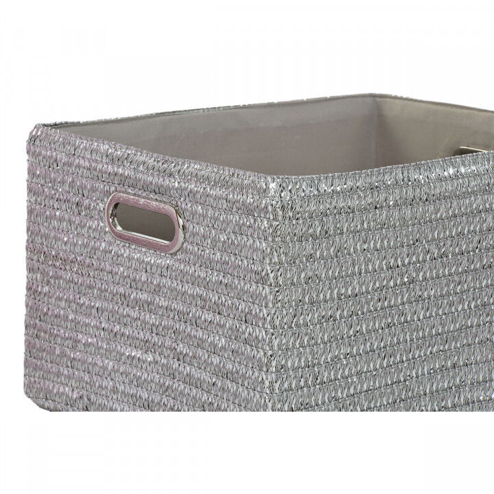 Panier Multi-usages DKD Home Decor Rose Argenté polypropylène 44 x 36 x 50 cm 4 Kg 5 Pièces