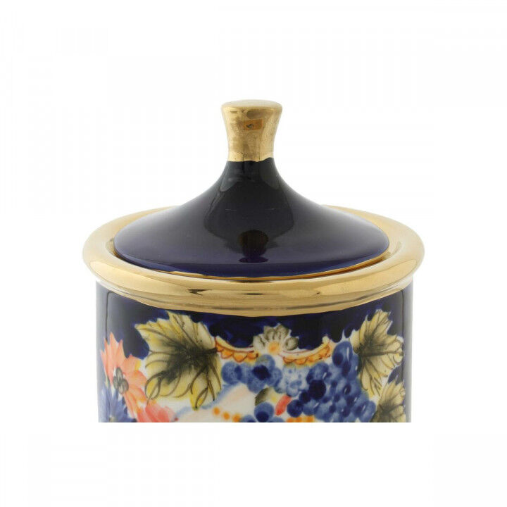 Vase DKD Home Decor Face Porcelain Blue 11 x 11 x 25 cm Multicolour