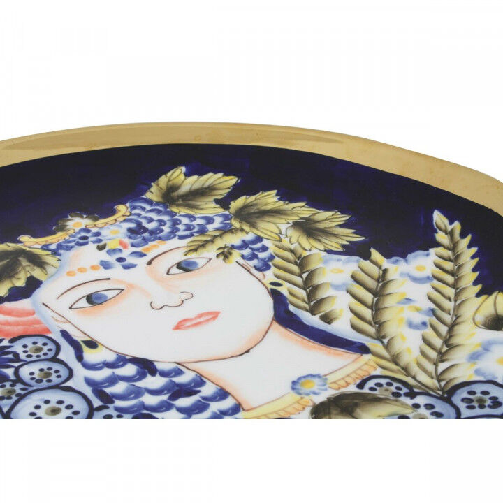 Centre de Table DKD Home Decor Bleu Multicouleur Porcelaine 42 x 42 x 4 cm