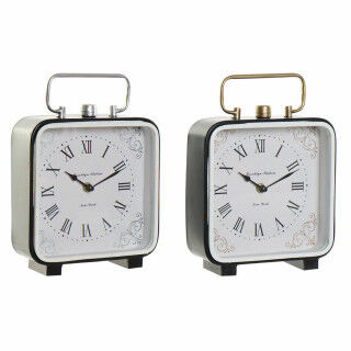 Horloge de table DKD Home Decor Bleu Blanc Noir (2 Unités)