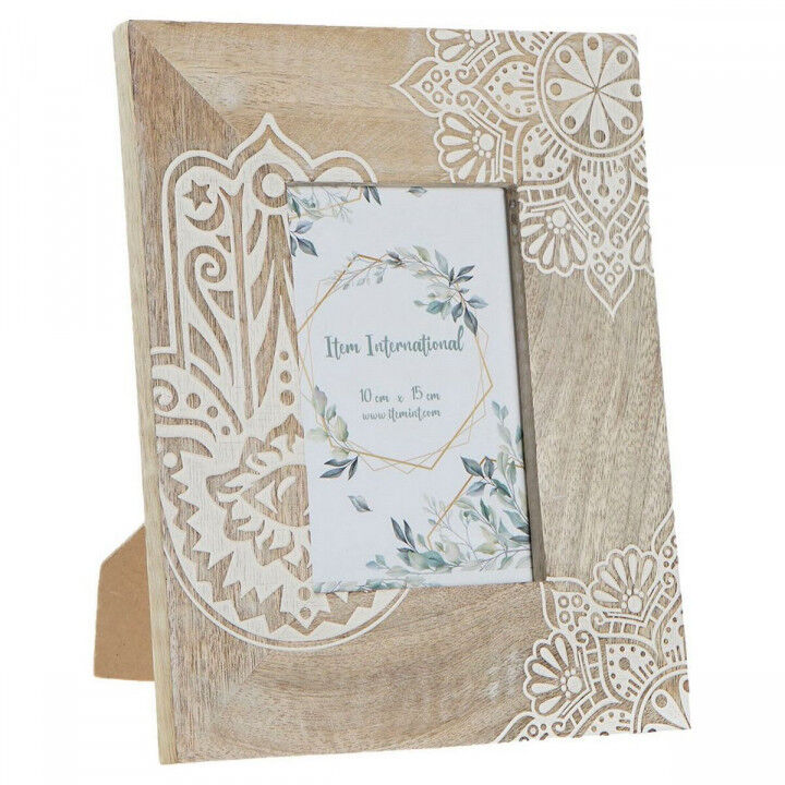 Fotolijsten DKD Home Decor Bruin Hout Plastic Mangohout Indiaas 20 x 2 x 25,5 cm