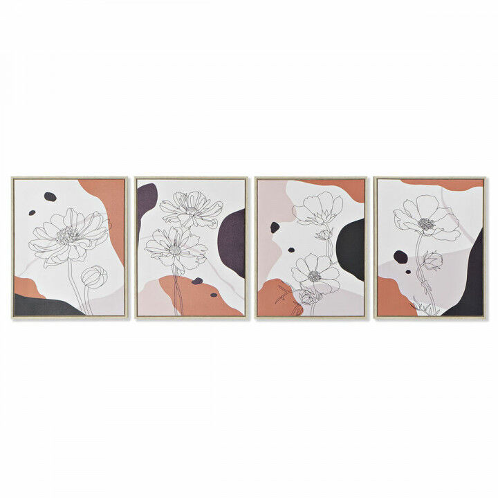 Leinwand DKD Home Decor polystyrol Leinwand 40 x 2,5 x 50 cm (4 Stücke)