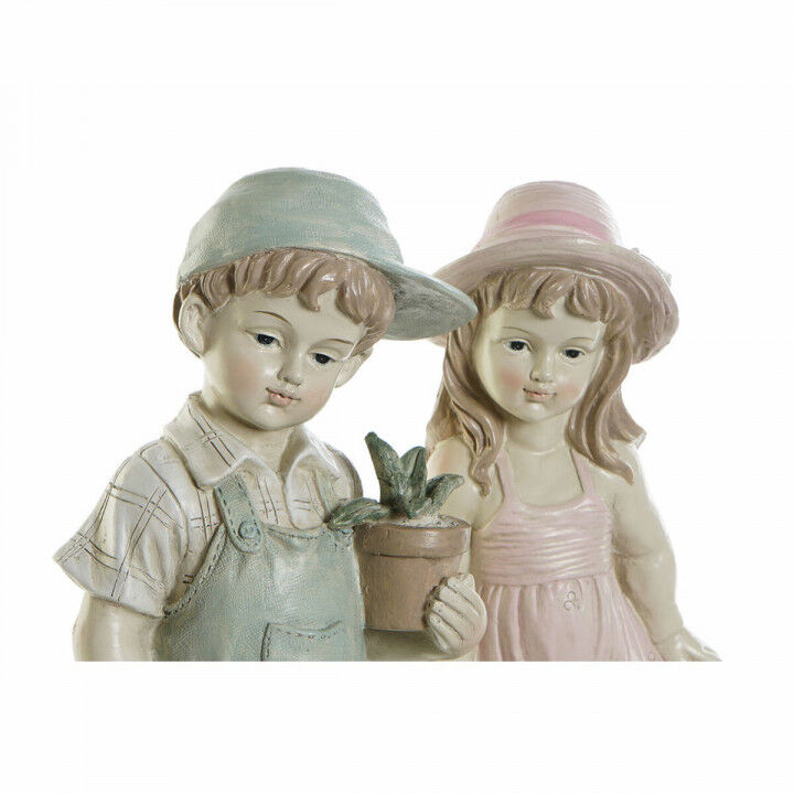 Deko-Figur DKD Home Decor Blau Rosa Harz Kind (18 x 15 x 41 cm) (2 pcs)