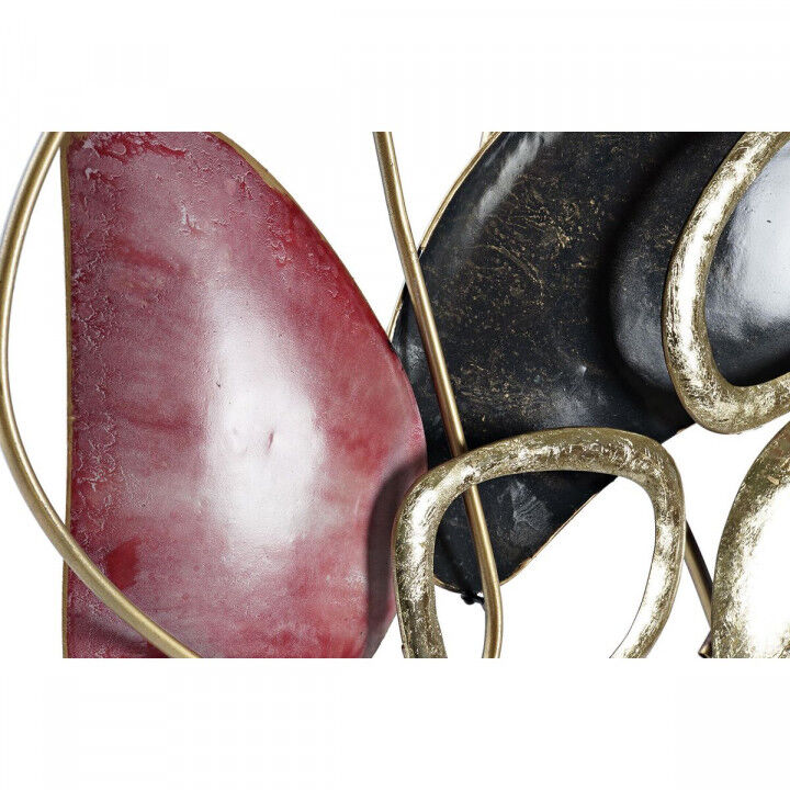 Wanddecoratie DKD Home Decor Rood Gouden Metaal (105.4 x 8.3 x 50.2 cm)