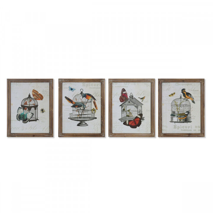 Canvas DKD Home Decor Wood Canvas 34 x 2 x 44 cm