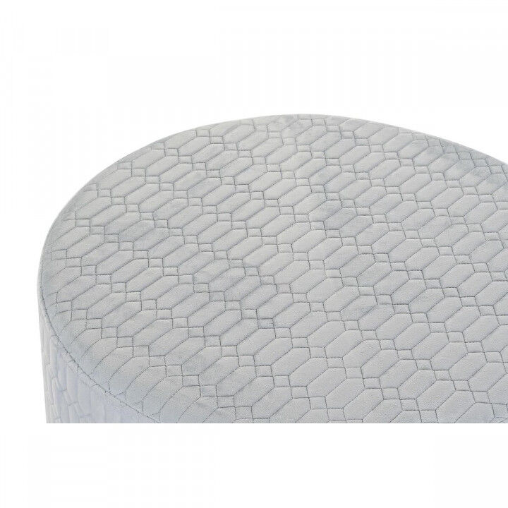 Voetensteun DKD Home Decor Polyester Hemelsblauw Spons Hout MDF (55 x 55 x 35 cm)