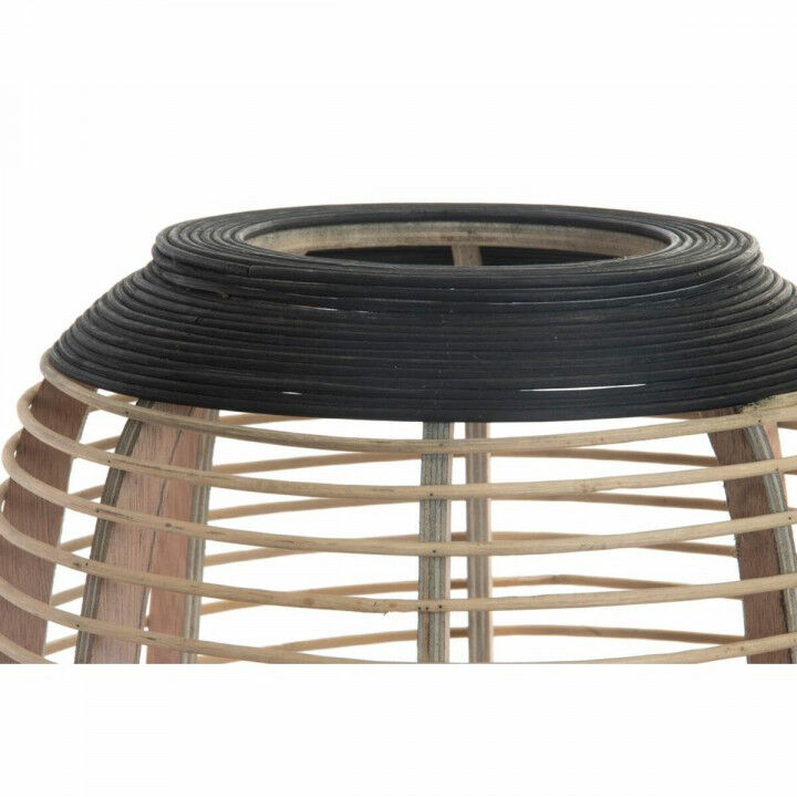 Kerzenschale DKD Home Decor Braun Schwarz natürlich Metall Bambus Kristall 32 x 32 x 43 cm