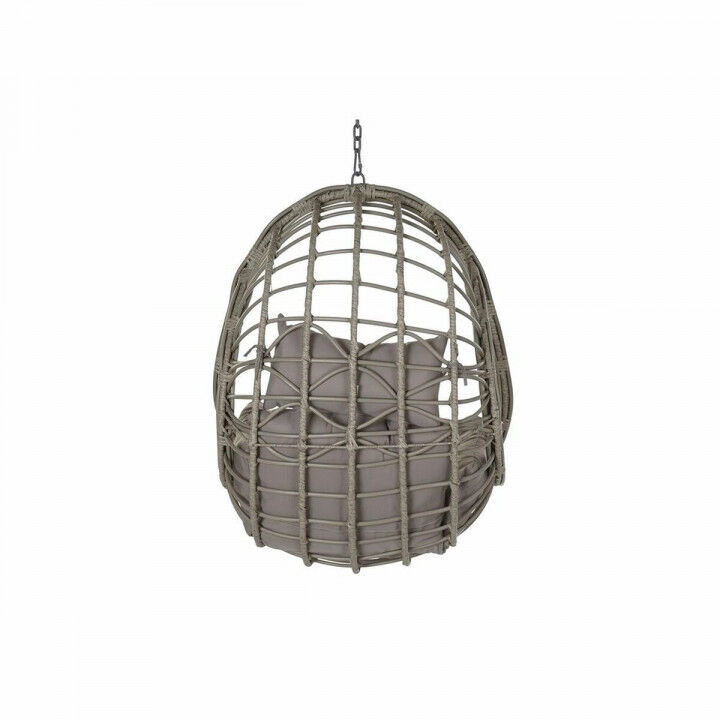 Sedia da giardino sospesa DKD Home Decor 90 x 70 x 110 cm Grigio rattan sintetico Alluminio (92 x 70 x 113 cm)