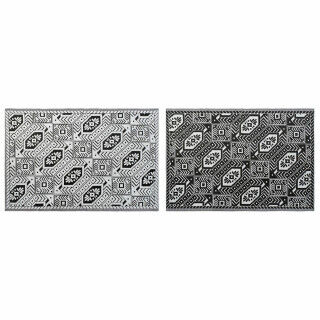 Tappeto DKD Home Decor Bianco Nero Etnico (2 Unità) (150 x 210 cm)