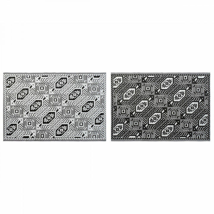 Teppich DKD Home Decor Weiß Schwarz Ethnisch (2 Stück) (150 x 210 cm)