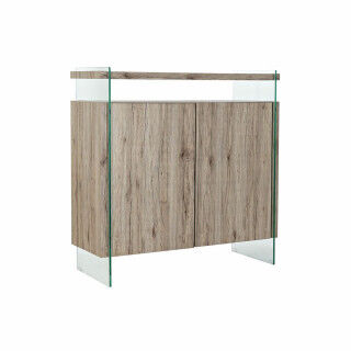 Credenza DKD Home Decor   Naturale Vetro Temperato Legno MDF 120 x 44 x 120 cm