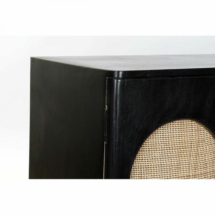 Credenza DKD Home Decor   Nero Naturale Rattan Legno di mango 150 x 40 x 65 cm