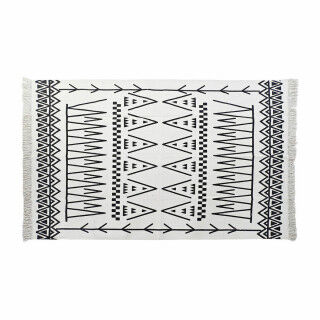 Tapijt DKD Home Decor Zwart Wit Ikat (120 x 180 x 0,7 cm)