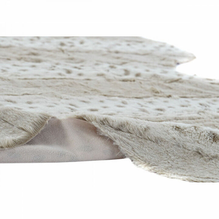 Tapijt DKD Home Decor 160 x 150 x 2 cm Beige Polyester Met huid