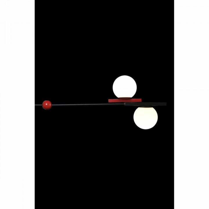 Lampadario DKD Home Decor Bianco Nero Rosso Metallo Cristallo 40 W 44 x 44 x 120 cm