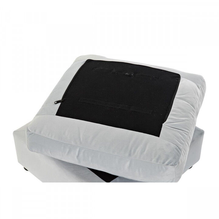 Fußstütze DKD Home Decor Holz Polyester Celeste Moderne (55 x 55 x 35 cm)