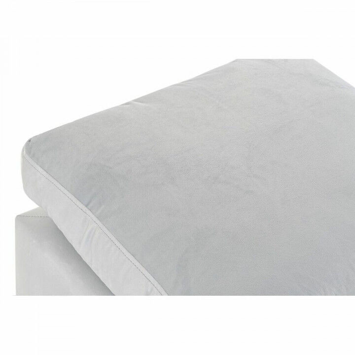 Repose-pied DKD Home Decor Bois Polyester Celeste Moderne (55 x 55 x 35 cm)