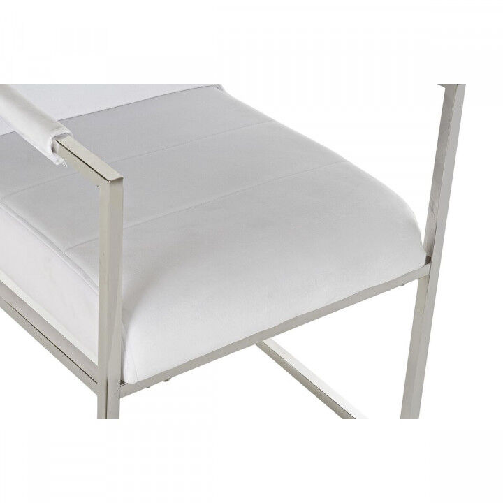 Silla DKD Home Decor Poliéster Acero Blanco (56 x 68 x 92 cm)