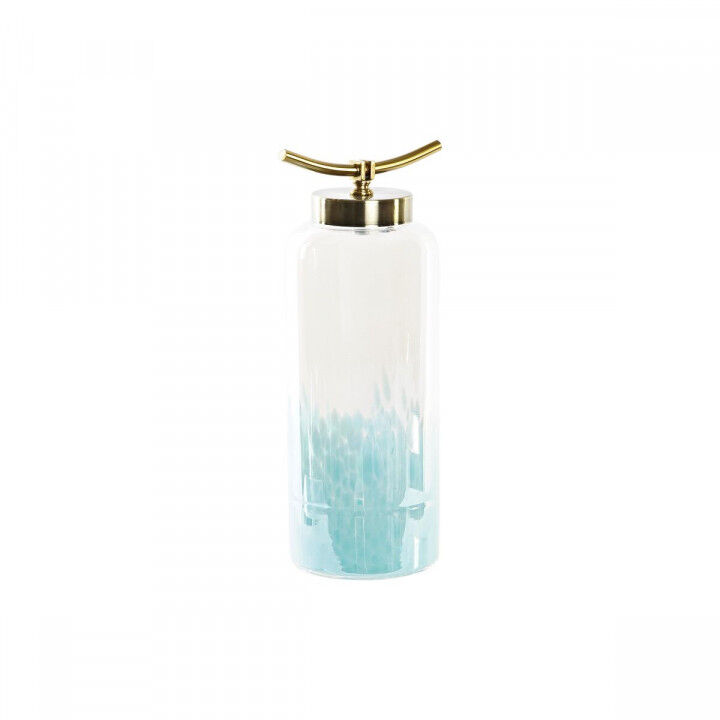 Vaso DKD Home Decor Azzurro Dorato Metallo Cristallo Mediterraneo 19 x 15 x 41 cm