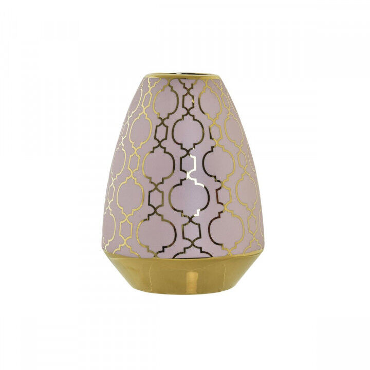 Vase DKD Home Decor Porcelain Pink Golden Oriental (18 x 18 x 24 cm)