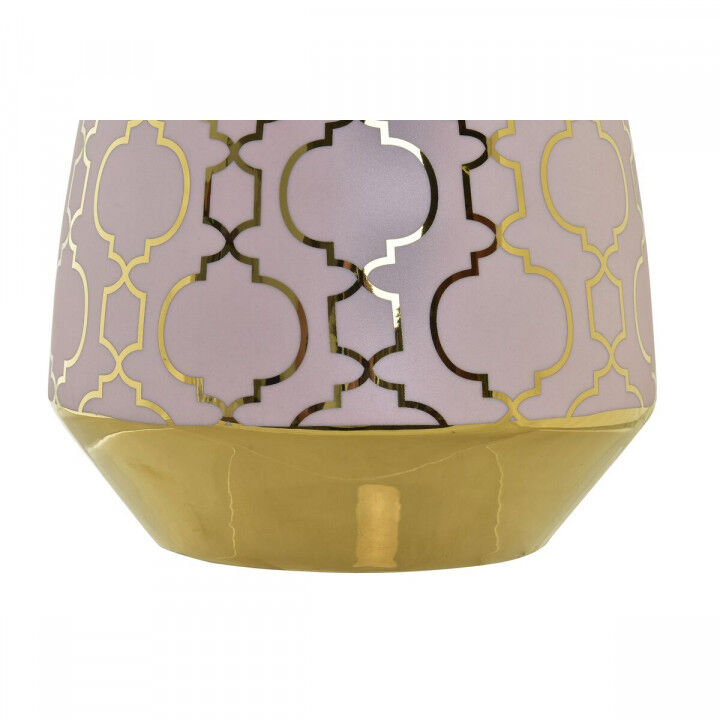 Vase DKD Home Decor Porcelaine Rose Doré Oriental (18 x 18 x 24 cm)
