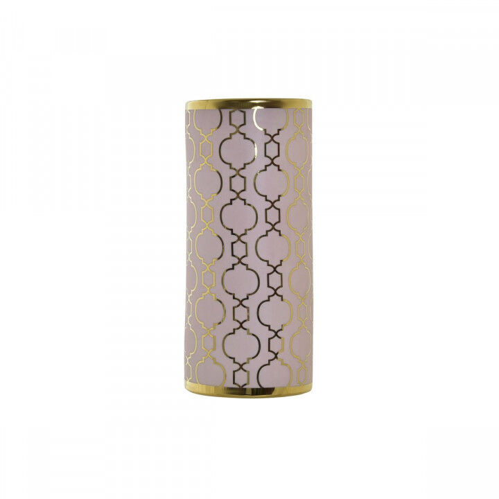 Vase DKD Home Decor Pink Golden Porcelain Oriental Chromed 14 x 14 x 32 cm