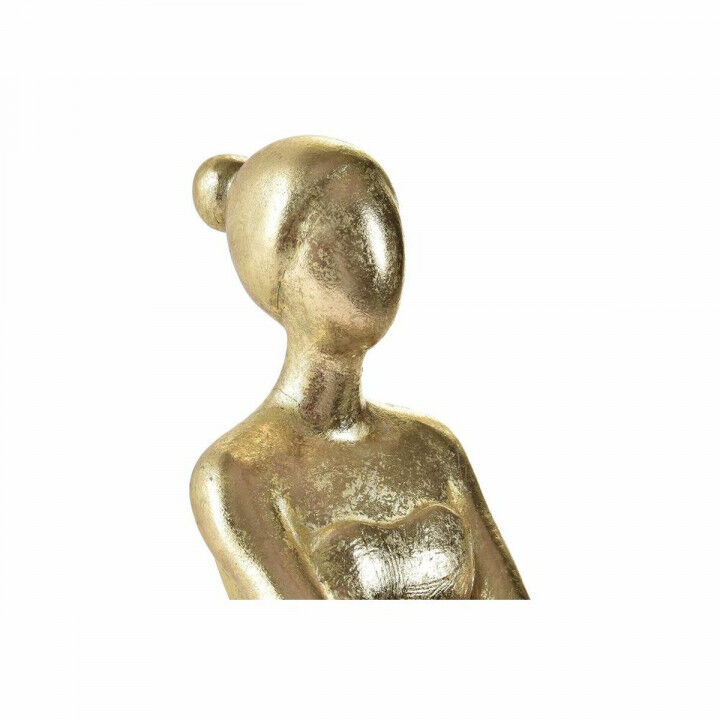 Decoratieve figuren DKD Home Decor Ballerina Gouden Hars Donker grijs (21,5 x 23 x 32 cm)