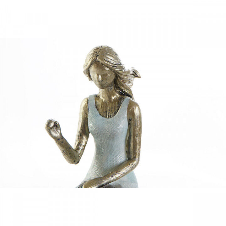 Deko-Figur DKD Home Decor Blau Gold Damen 13 x 8,5 x 17,5 cm