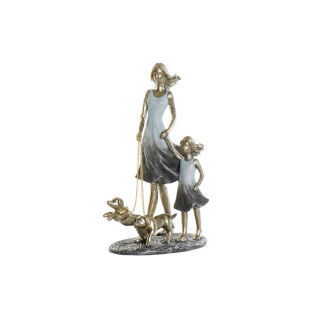 Decoratieve figuren DKD Home Decor 16 x 9,5 x 24 cm Blauw Gouden Familie
