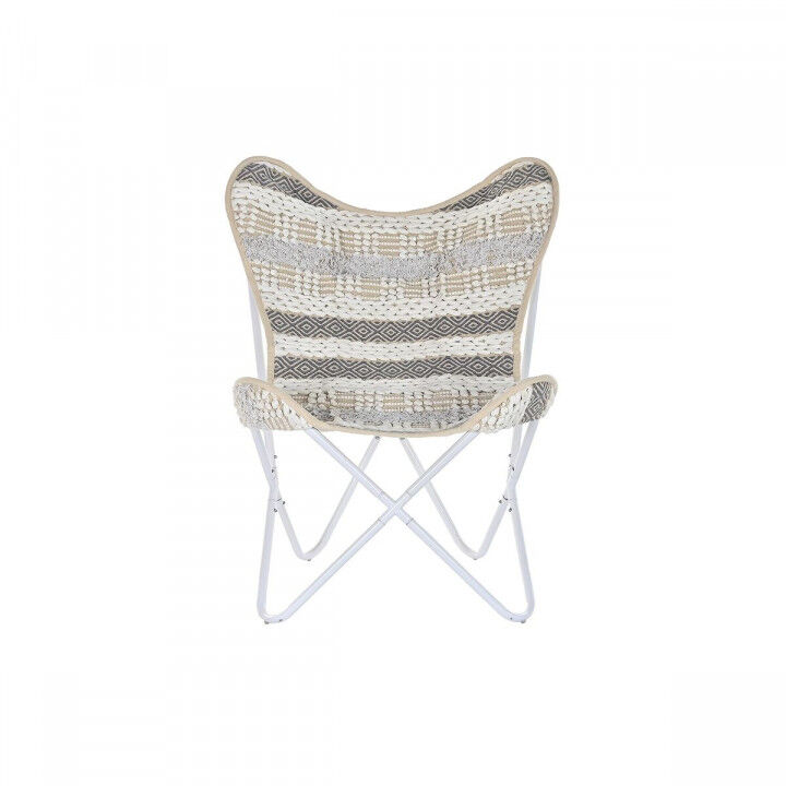 Poltrona da giardino DKD Home Decor Bianco Grigio 74 x 65 x 90 cm