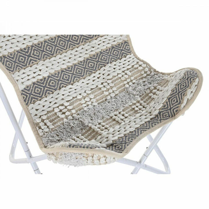 Sillón de jardín DKD Home Decor Blanco Gris 74 x 65 x 90 cm