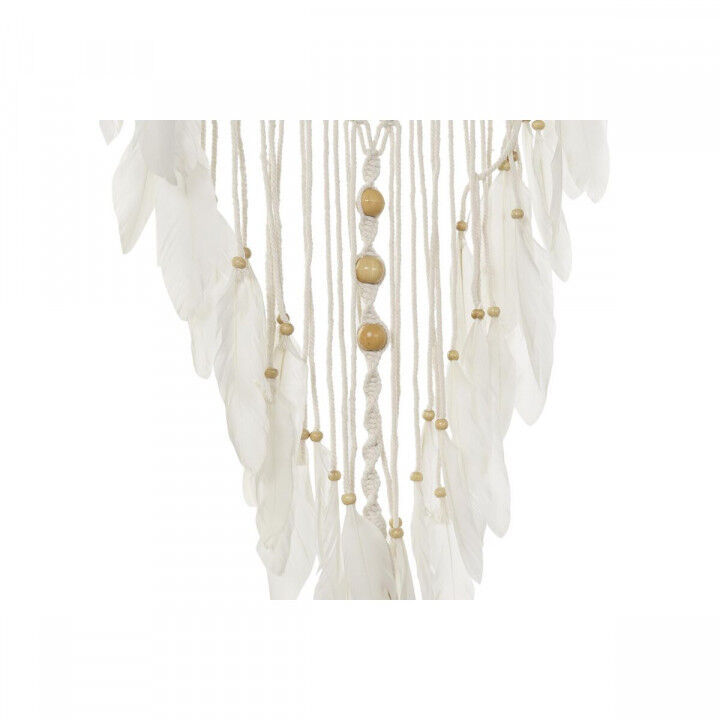 Attrape-rêves DKD Home Decor Blanc Multicouleur Naturel Plumes Boho 52 x 1 x 145 cm (1 Unité)