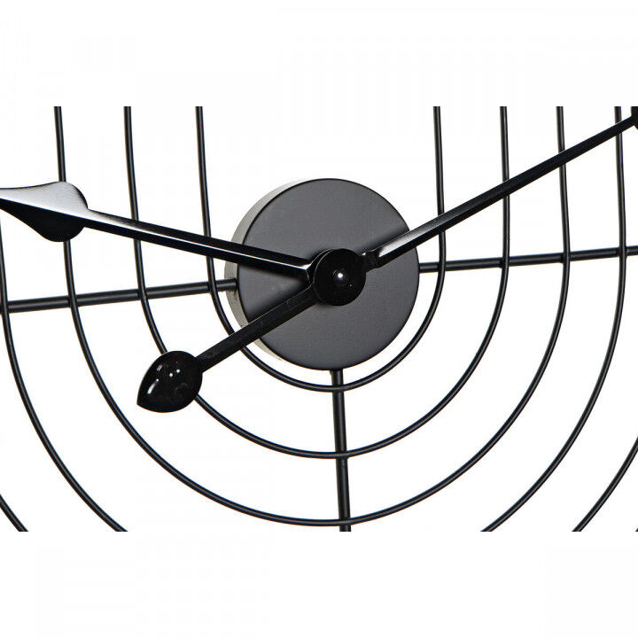 Reloj de Pared DKD Home Decor Negro Dorado Metal 60 x 3 x 60 cm Moderno (2 Unidades)