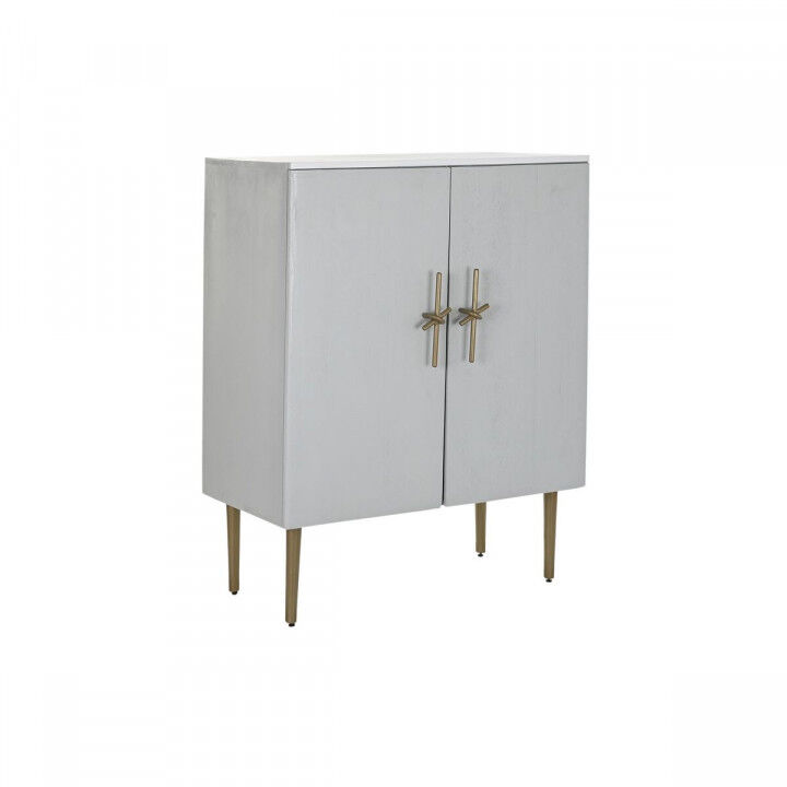 Armario DKD Home Decor Blanco Dorado Hierro Madera de mango 85 x 45 x 110 cm BAR