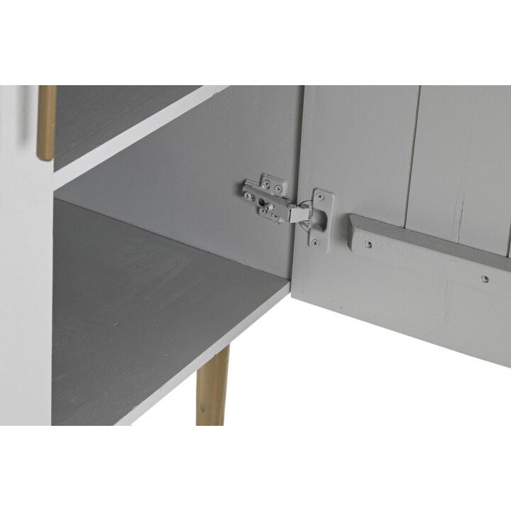 Schrank DKD Home Decor Weiß Gold Eisen Mango-Holz 85 x 45 x 110 cm BAR