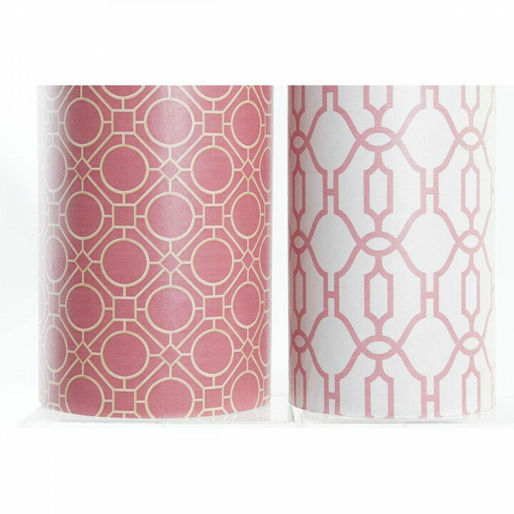 Paraplu DKD Home Decor Canvas Hout Oranje Wit (23 x 23 x 54,5 cm)