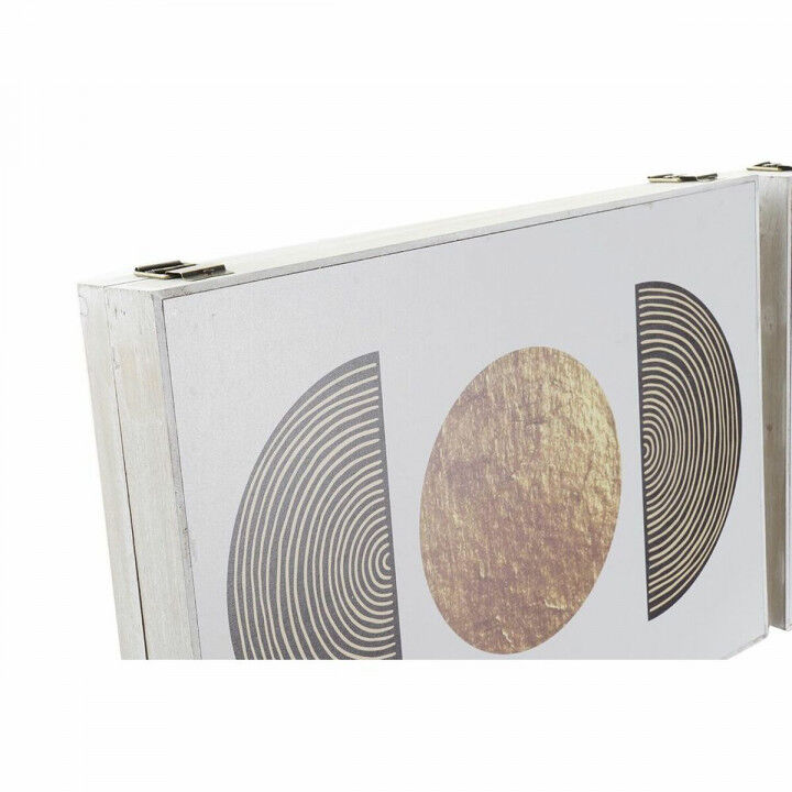 Decorative box DKD Home Decor Black Golden MDF Wood (2 Units)