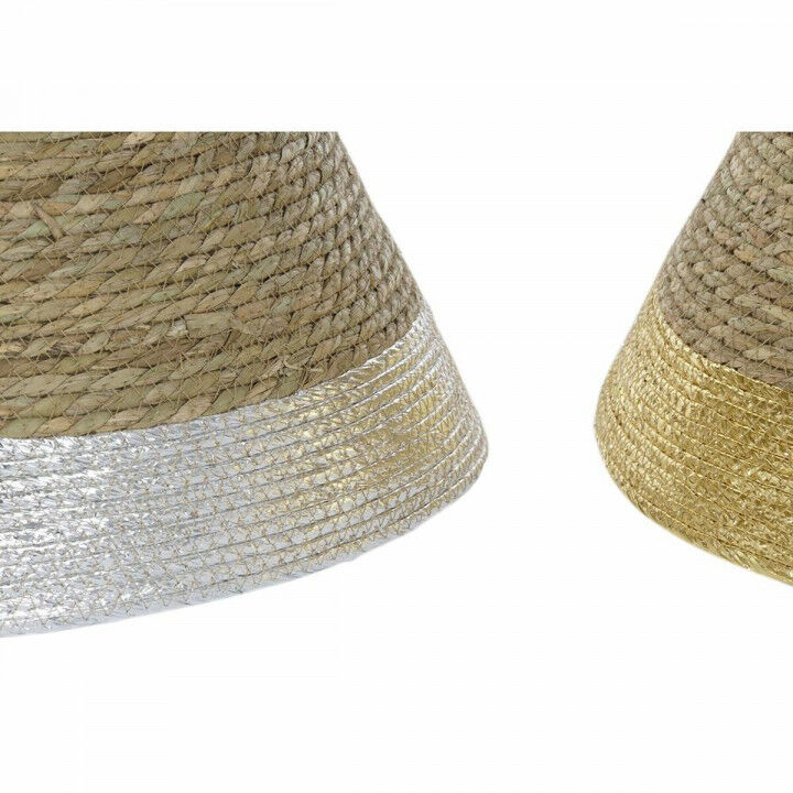 Weihnachtsbaum-Schürze DKD Home Decor Faser Seegras (57 x 57 x 28 cm) (3 Stück)